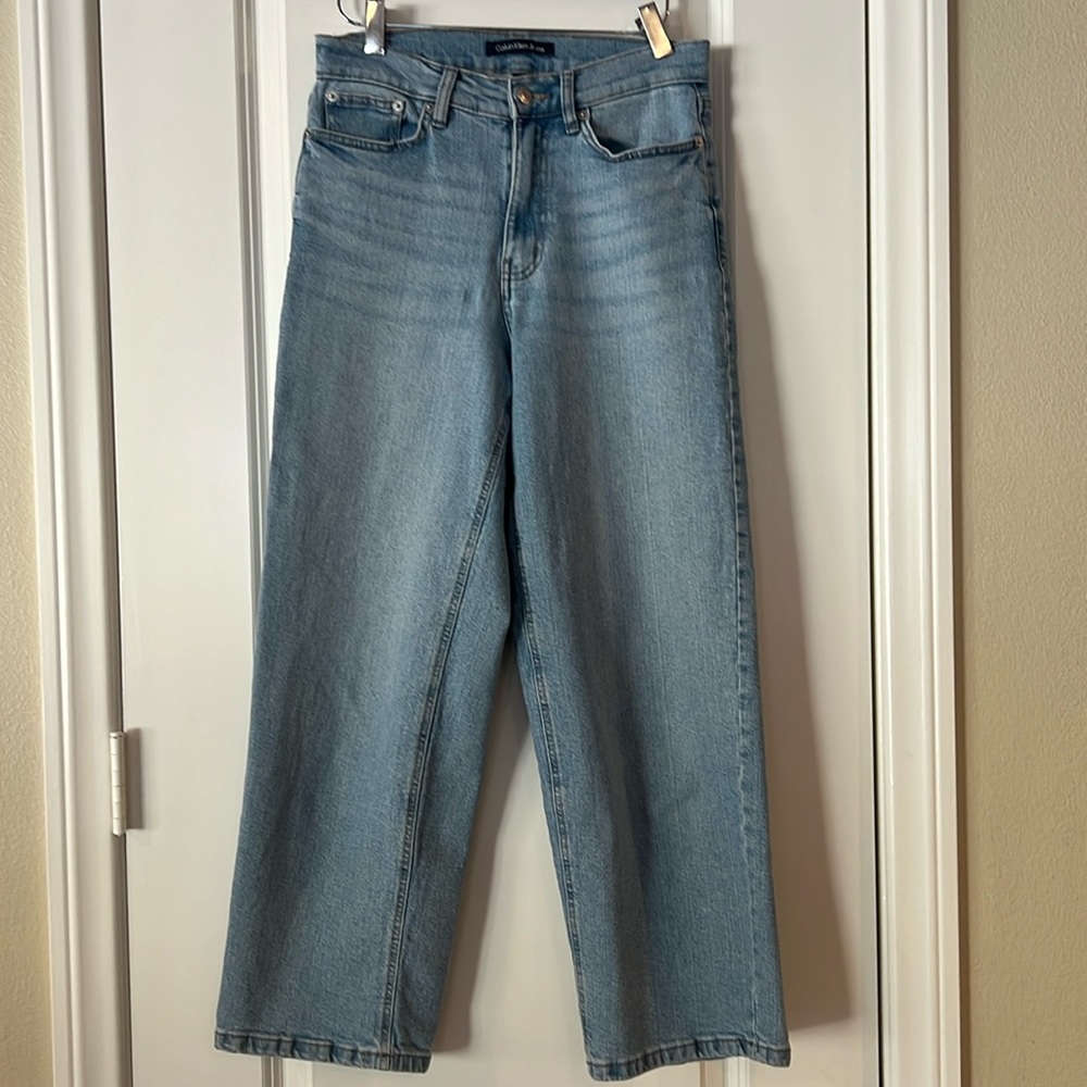 Calvin Klein Super High Rise Wide Leg Jeans Size 26